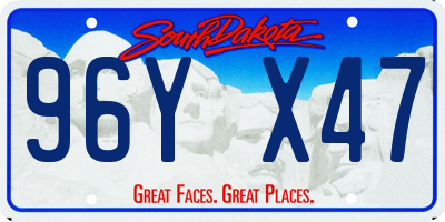 SD license plate 96YX47