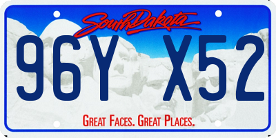 SD license plate 96YX52