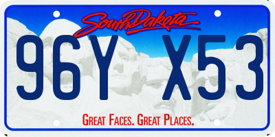 SD license plate 96YX53