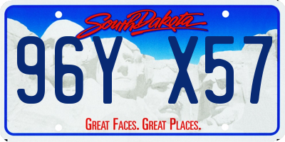 SD license plate 96YX57