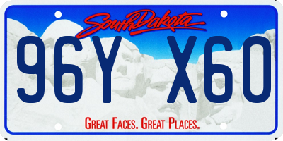 SD license plate 96YX60