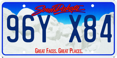 SD license plate 96YX84