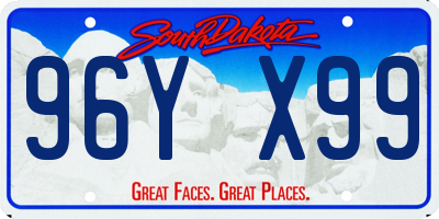 SD license plate 96YX99