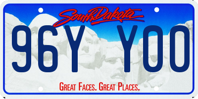 SD license plate 96YY00