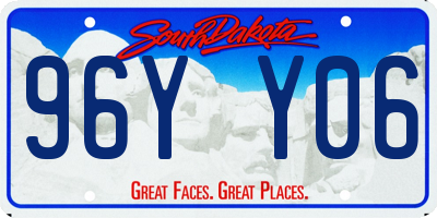 SD license plate 96YY06