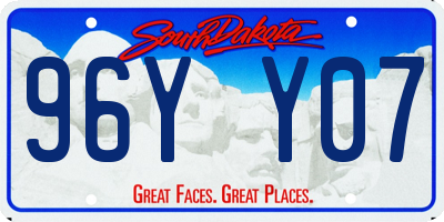 SD license plate 96YY07