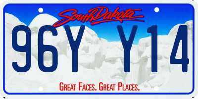 SD license plate 96YY14