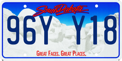 SD license plate 96YY18