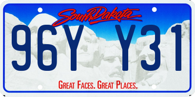 SD license plate 96YY31