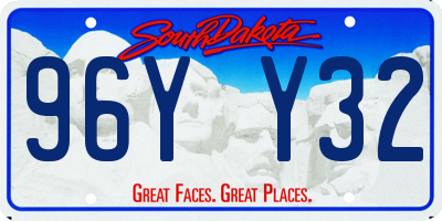 SD license plate 96YY32