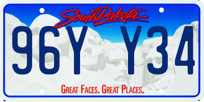 SD license plate 96YY34