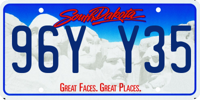 SD license plate 96YY35
