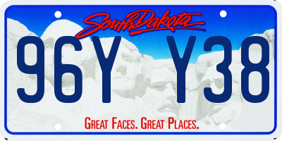 SD license plate 96YY38