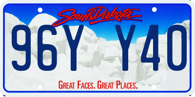 SD license plate 96YY40