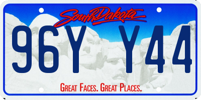 SD license plate 96YY44