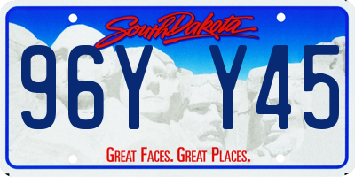 SD license plate 96YY45