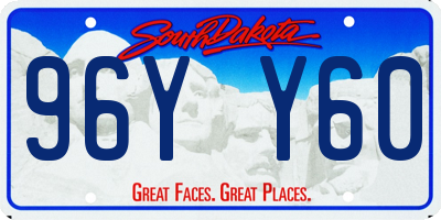 SD license plate 96YY60