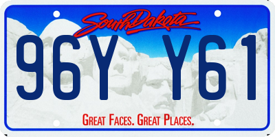 SD license plate 96YY61