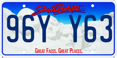 SD license plate 96YY63