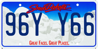 SD license plate 96YY66