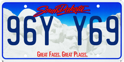 SD license plate 96YY69