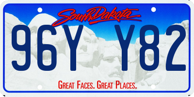 SD license plate 96YY82