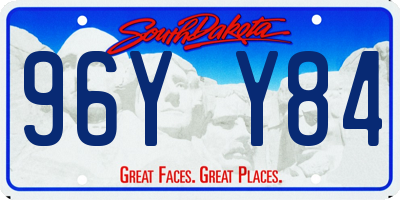 SD license plate 96YY84