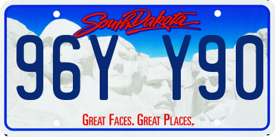 SD license plate 96YY90