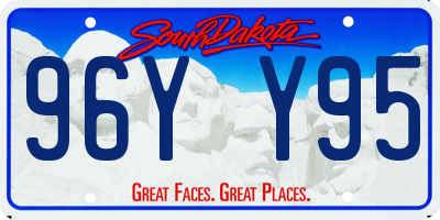 SD license plate 96YY95