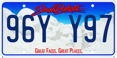 SD license plate 96YY97