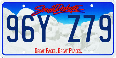 SD license plate 96YZ79