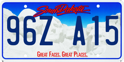 SD license plate 96ZA15