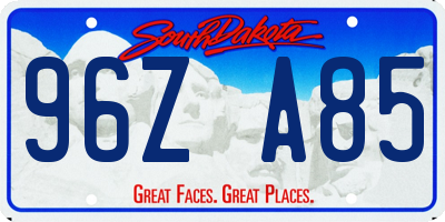 SD license plate 96ZA85