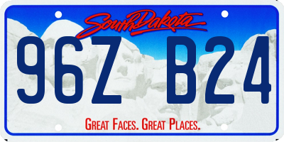 SD license plate 96ZB24