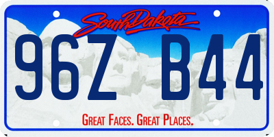 SD license plate 96ZB44