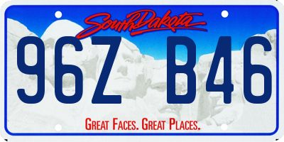SD license plate 96ZB46