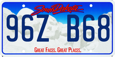SD license plate 96ZB68