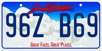 SD license plate 96ZB69