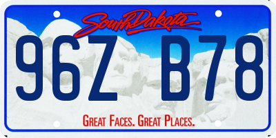 SD license plate 96ZB78