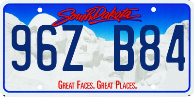 SD license plate 96ZB84