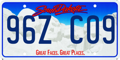 SD license plate 96ZC09
