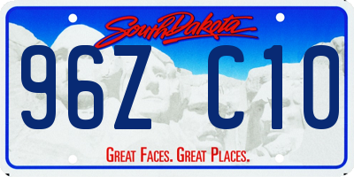 SD license plate 96ZC10