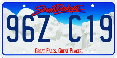 SD license plate 96ZC19