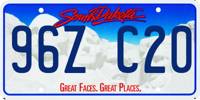 SD license plate 96ZC20