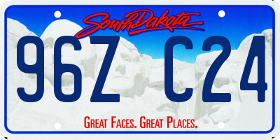 SD license plate 96ZC24