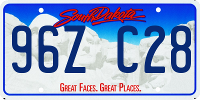 SD license plate 96ZC28