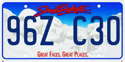 SD license plate 96ZC30