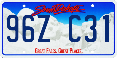 SD license plate 96ZC31
