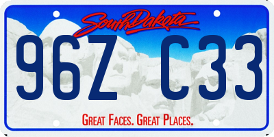 SD license plate 96ZC33