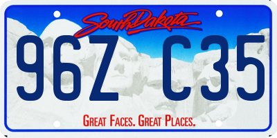 SD license plate 96ZC35